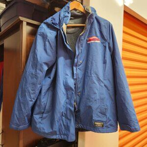 LLBEAN COMBO Rain JACKET Winter COAT REMOVABLE HOODIE SIZE 1X